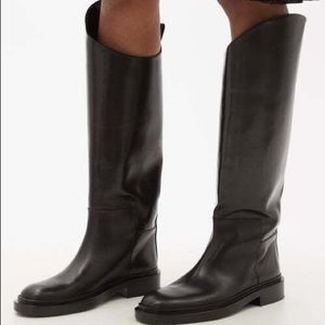 Jil Sander Leather Knee Riding Boots